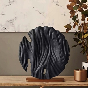 Scultura Astratta Incisa Artigianale in Legno Massello, Arte Moderna per Ingresso, Camere d'Albergo di Lusso, Showroom, Alta Qualità Personalizzabile <span class=keywords><strong>RUYA</strong></span> - Product Image 2