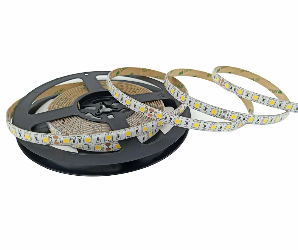 5050smd 3000k 4000k 6000k אור עמעום סרט 60 שבבים led פס אור שולחני 10 מ""מ ip68 נורות led רצועות דביקות עצמית