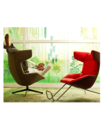 Fauteuil pivotant moderne en cuir capitonné avec dossier haut 360° °   Fauteuil pivotant pour salon et chambre à coucher.