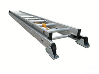Échelle industrielle moderne extensible en aluminium, capacité 150 kg, échelle d'extension pour grenier, échelle à marches 16 marches, échelle à marches 40 marches