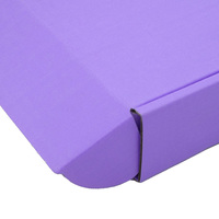 Logo personnalisé violet ondulé vêtements de nuit emballage expédition boîtes postales cosmétiques violet boîte cadeau pour vêtements de sport soutien-gorge sous-vêtements