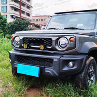 Support de Phare Avant en Acier Noir pour Pièces Modifiées Tout-Terrain - Support de Lampe pour Jimny 2019-2024