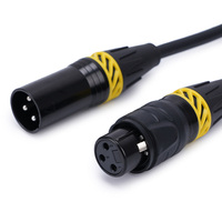 Kabel Mikrofon DMX KESHI 3-Pin XLR Male Female, Kabel Braided Foil PVC 2m/10m Tembaga Bebas Oksigen