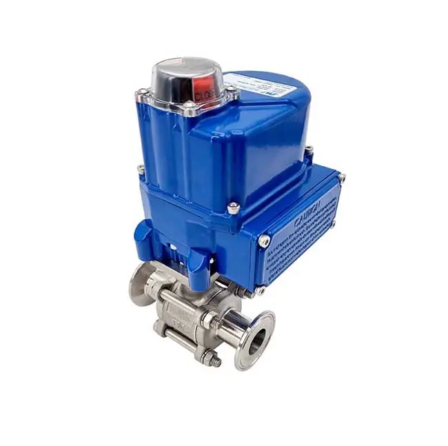 Export Branded Supplies Sanitary Stainless Steel Private Label Electric Electric Sanitary 3-Piece Ball Valve