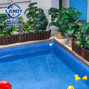 2025 New Thời Trang Haze màu xanh đá cẩm thạch vết nứt mô hình PVC Hồ Bơi Lót hồ bơi nặng nhiệm vụ sức mạnh nước mắt Vinyl màng - Product Image 5