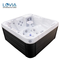 Spa extérieur en acrylique pour 6 personnes avec 52 jets d'hydrothérapie, système de contrôle Balboa, bain à remous de jardin à vendre