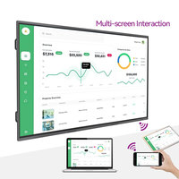 Pizarra Interactiva 4K para Salas de Juntas Corporativas |   Pantalla Táctil Infrarroja Antideslumbrante de 86 Pulgadas con 40 Puntos de Contacto, Cámara y Micrófono Integrados