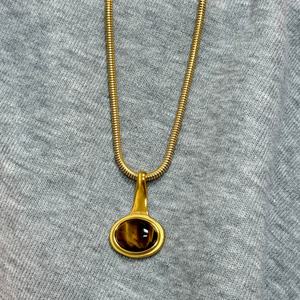 Collar con Colgante de Cruz de Acero Inoxidable Chapado en Oro PVD de 18K al por Mayor, Cadena con Incrustaciones de Circonio, Joyería para Mujer - Product Image 3