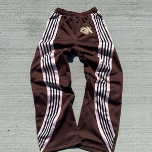 Pantalon cargo pour homme à logo personnalisé, style streetwear, rayé, coupe droite, 100% coton molletonné, épais, respirant, imperméable, taille mi-haute - Product Image 4
