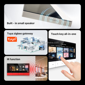 Tuya ZigBee 6.2 inch điều khiển thông minh Bảng điều khiển Anh/EU kết nối 4 loa 3 băng đảng điều khiển ánh sáng đa màu wifi cho tự động hóa nhà - Product Image 4