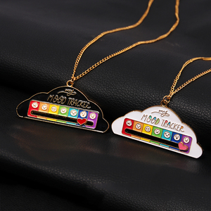قلادة مضحكة تعبيرية عن المزاج، سلسلة عنق تفاعلية مبتكرة للنساء والرجال، قلادة لطيفة - Product Image 2