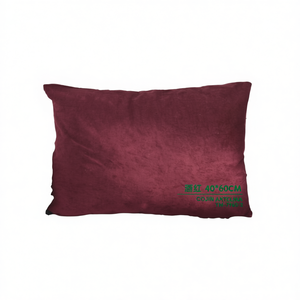 Cuscino e Poggiatesta Antelina Ice Point in Velluto Rosso Vino 40*60 - Product Image 1