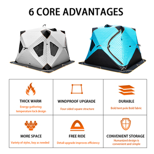 Machine <span class=keywords><strong>de</strong></span> chignon en forme <span class=keywords><strong>de</strong></span> poisson pour Ho <span class=keywords><strong>Eskimo</strong></span> Portable Pop-Up Xxl <span class=keywords><strong>tente</strong></span> <span class=keywords><strong>de</strong></span> <span class=keywords><strong>pêche</strong></span> sur glace isolée - Product Image 3