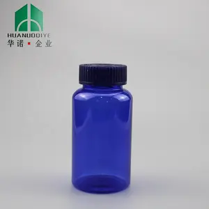 250cc kobalt mavi PET saydam plastik Packer şişe ile 38/400 boyun vidalı kapak