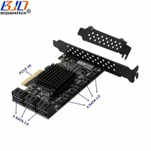 10 יציאות sata 3.0 7pin מחבר ל pci אקספרס x4 pci-e 3.0 4x ממיר כרטיס הרחבה 4x 6 תמיכה gbps עבור כונן דיסק קשיח HDD