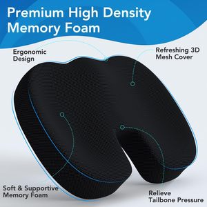 Coussin de chaise en mousse à mémoire de forme, vente directe usine, soulage la douleur du nerf sciatique et soutient le coccyx - Product Image 4