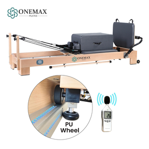 Reformer de Pilates ONEMAX de Madera de Arce Sólido, Carga Máxima de 200 kg, <span class=keywords><strong>Base</strong></span> Antideslizante de Alta Fricción, Silencioso, con Accesorios Completos, Cama de Pilates de Madera - Product Image 6