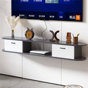 Meuble <span class=keywords><strong>TV</strong></span> mural moderne et simple pour salon et chambre, étagère murale en bois, support pour décodeur - Product Image 3