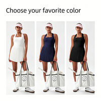 Robe de pickleball pour femme à séchage rapide avec logo personnalisé, short intégré, taille haute, coupe ajustée, vêtements de sport pour club et entraînement