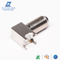 Conector RF de PCB soldado Horizontal hembra de ángulo recto 48H F, sistema británico de cobre puro, tipo de conector de prueba de pulverización de sal roscada