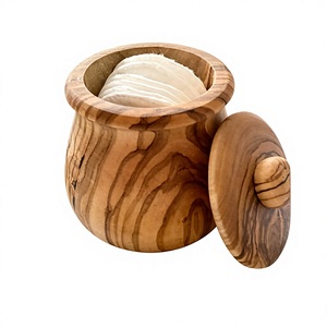 Tarro de Miel de Madera con Tapa Abatible, Hecho a Mano, Hermético, Apto para Lavavajillas, Contenedor Multifuncional para Almacenamiento en la Cocina, Cuchara Minimalista - Product Image 5