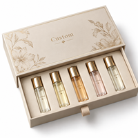 Coffret de découverte de parfums personnalisés, emballage en papier rigide de luxe avec insert pour échantillons de parfums, mini flacons, coffrets cadeaux