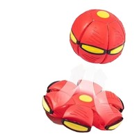 Jouet pour chien auto-amusant anti-ennui en plastique souple extensible, boule à tapoter, puzzle, soucoupe volante, jouet déformable à frapper avec les pieds
