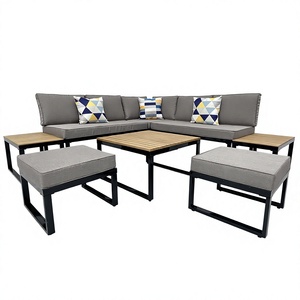 Juego de Sofás de Jardín Modernos de Fábrica Directa de Vietnam con Mesa de Madera y Cojines para Muebles de Exterior, Jardín, Patio, Apartamento - Product Image 3