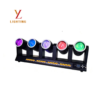 Projecteur Beam à Tête Mobile Double à 5 Têtes 10*60W RGBW avec Bande LED Dorée DMX RDM 800W