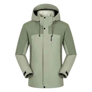 Veste de randonnée imperméable 3 en 1, logo personnalisé, veste coupe-vent unisexe à capuche, veste d'extérieur pour homme - Product Image 4