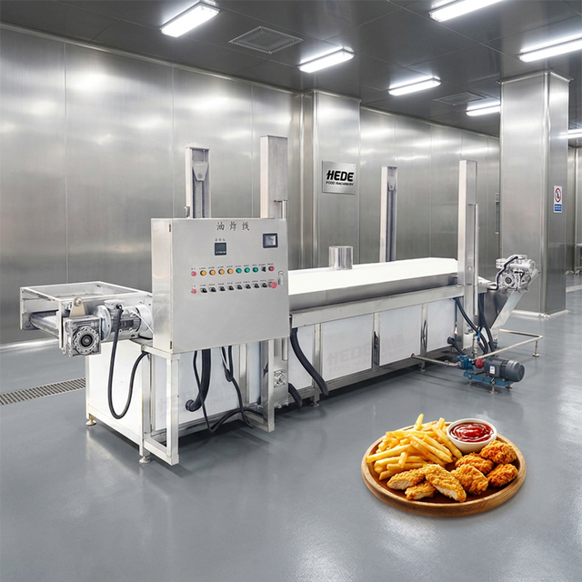 Chips Fryer Machine Continuous Automatic Fryer High Efficiency Potato Chips Processing Equipment