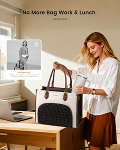 Borsa da lavoro LOVEVOOK 3 in 1 con scomparto termico per il pranzo, borsa tote per laptop da 15,6 pollici per ufficio, borsa tote per il pranzo da donna - Product Image 2