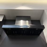 Hood Komersial 48 inci, 2000m³/jam, Sistem Ventilasi (Ducted), Lampu LED dengan Filter Baffle, Motor Ganda Bertenaga dari Baja Anti Karat