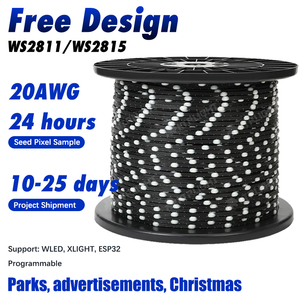 <span class=keywords><strong>Luces</strong></span> <span class=keywords><strong>LED</strong></span> <span class=keywords><strong>de</strong></span> Colores <span class=keywords><strong>de</strong></span> Ensueño WS2811, Tipo Piedra, Plástico, IP65 Impermeable, DC12V/5V, 3 Pines, Paso <span class=keywords><strong>de</strong></span> 5cm, para Jardín, <span class=keywords><strong>Árbol</strong></span>, Exterior - Product Image 1