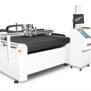 Cortador de tecido digital para máquinas de corte de tecido com ferramenta de acionamento rotativa redonda. plataforma de corte de faca