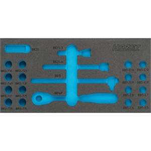 HAZET - 163-348L Inserto de espuma blanda de 2 componentes para 1557/21 - EAN 4000896194391 TALLERES DE ROLLING BANDEJAS VACÍAS - Product Image 1