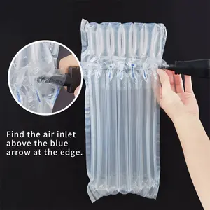 Bảo vệ Inflatable bong bóng đệm bọc bảo vệ vật liệu đóng gói bao bì túi không khí cột túi cho chai rượu vang