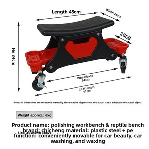 Sgabello per Riparazione <span class=keywords><strong>Auto</strong></span>, Sedile per <span class=keywords><strong>Lavaggio</strong></span> e Dettaglio <span class=keywords><strong>Auto</strong></span>, Sgabello Scorrevole per Lucidatura - Product Image 4