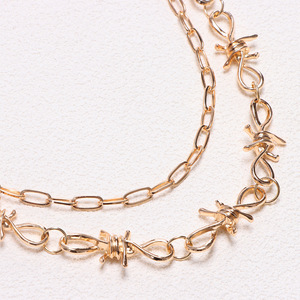 Cadena de cintura de doble capa con púas estilo Hip Hop Punk, de aleación de zinc, unisex, para decoración de mezclilla, cadena corporal informal - Product Image 4