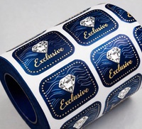 Autocollants personnalisés de luxe en feuille d'or, étiquettes gaufrées imperméables pour emballage de boîtes cadeaux, mariage, logo de marque professionnelle, OEM