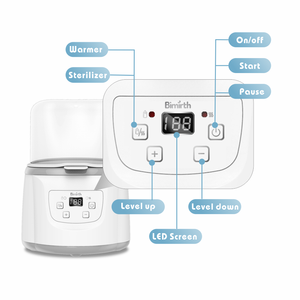 Gran capacidad para 6 botellas Pantalla LED 4 en 1 Calentador de <span class=keywords><strong>biberones</strong></span> doble digital <span class=keywords><strong>Esterilizador</strong></span> y secador de <span class=keywords><strong>biberones</strong></span> - Product Image 2