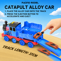 Jouet de train à catapulte pour enfants en gros, version sans lumière ni son, ensemble de voitures en plastique, jouet éducatif pour enfants