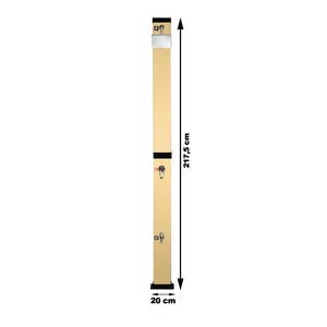 CYEN 2025 NOUVEAU <span class=keywords><strong>40L</strong></span> SS Brossé Doré Tétragonal Avec <span class=keywords><strong>Douche</strong></span> Pluie et Robinet <span class=keywords><strong>Piscine</strong></span> Extérieur Jardin <span class=keywords><strong>Douche</strong></span> <span class=keywords><strong>Solaire</strong></span> - Product Image 2