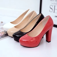 Chaussures pour femmes printemps-automne, talons épais, escarpins nude, pour boîtes de nuit, demoiselles d'honneur, tendances mariage