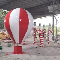 Ballon à air chaud en fibre de verre grandeur nature de 300 cm, sculpture durable, imperméable et résistante aux UV, idéal pour la décoration commerciale et les fêtes