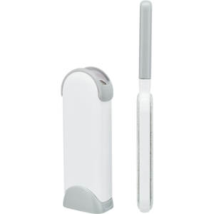 Brosse de coiffure 33 cm blanche et grise avec base de nettoyage et outil détachant - Product Image 3