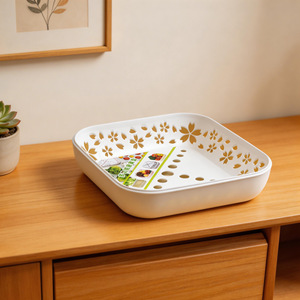 Escurridor Cuadrado para Frutas, Resistente al Agua, Cesta de Almacenamiento para Cocina - Product Image 1