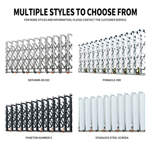 Xgy mở rộng kim loại hàng rào Hợp kim nhôm di động di động đóng mở hàng rào có thể thu vào gấp cổng rào cản để sử dụng an toàn - Product Image 6