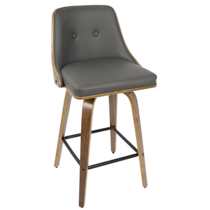 <span class=keywords><strong>Tabouret</strong></span> <span class=keywords><strong>de</strong></span> <span class=keywords><strong>bar</strong></span> réglable <span class=keywords><strong>scandinave</strong></span> moderne en bois <span class=keywords><strong>de</strong></span> noyer avec revêtement en similicuir gris pour usage commercial et salle à manger, <span class=keywords><strong>lot</strong></span> <span class=keywords><strong>de</strong></span> 2 - Product Image 5
