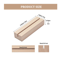 Support de table en bois pour cartes, photos, cartes postales, présentoir de photos, porte-menu en bois, support en hêtre, supports de numéros pour mariage